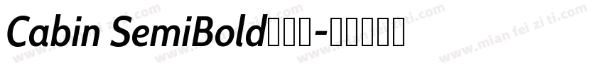 Cabin SemiBold手机版字体转换